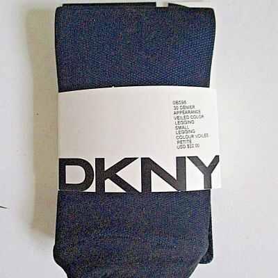 837V2 DKNY 0B598 Veiled Color Legging Small SM Electric Blue with Black Overlay